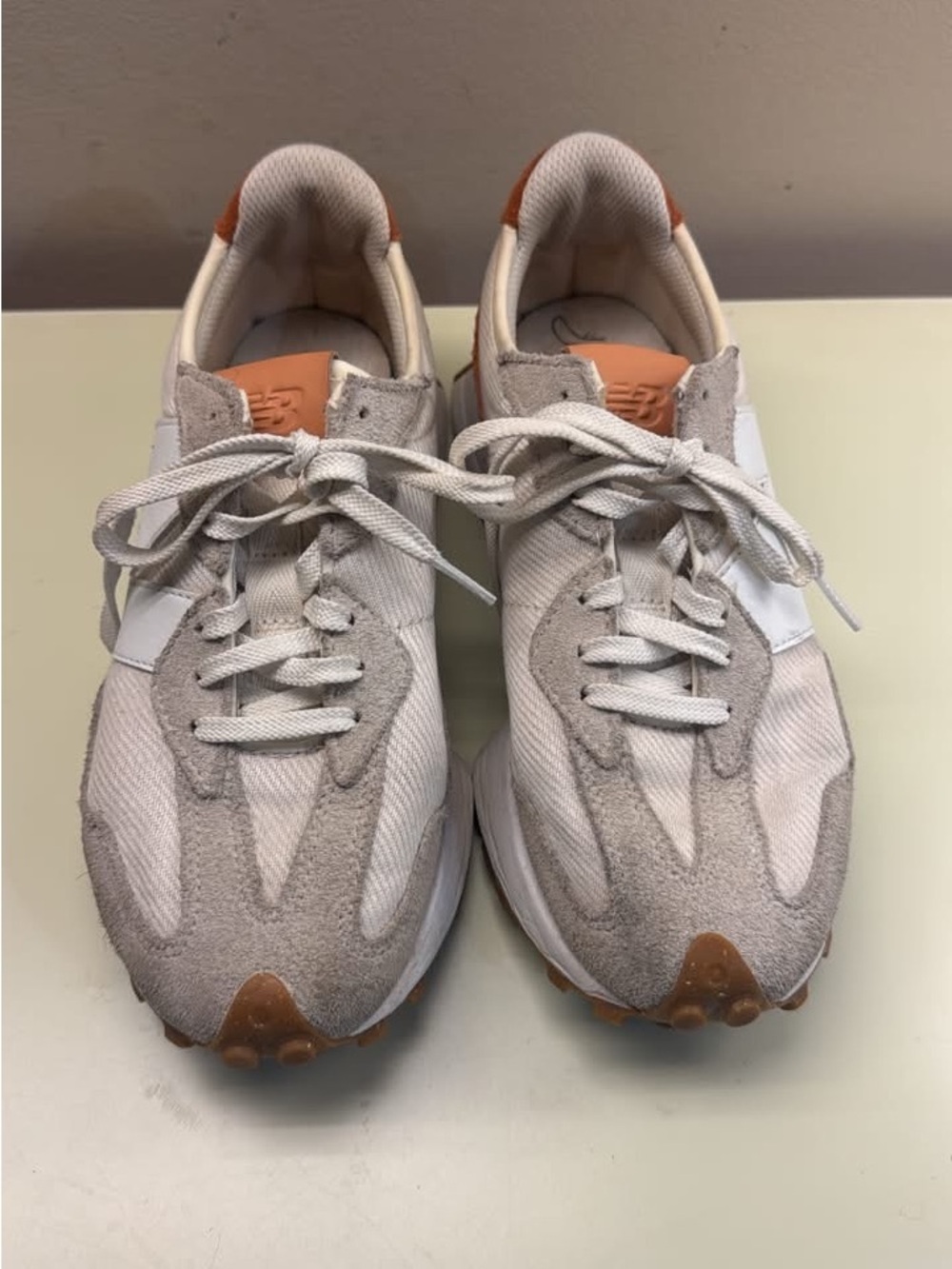 New Balance Men's Beige, White & Tan Retro-Style Sneakers